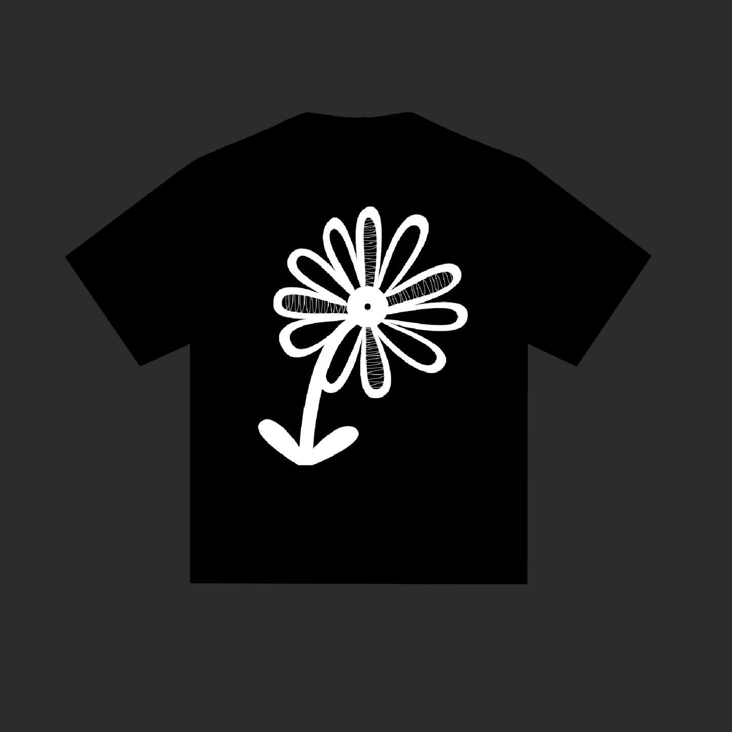 T-shirt "FLOWERS" Black